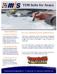 MTS Call Accounting for Avaya Solution